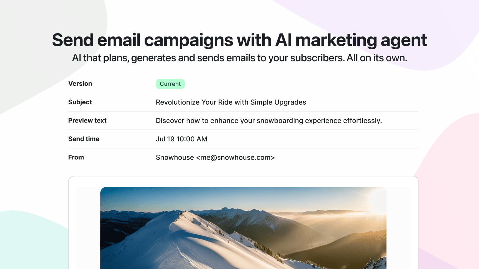 Send email campaigns with AI email marketing agent