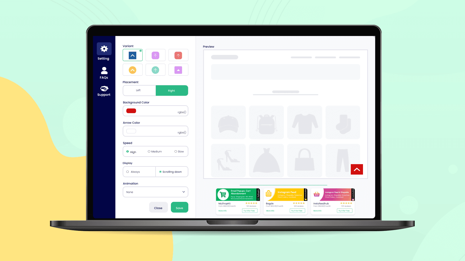 Scroll To Top Dashboard