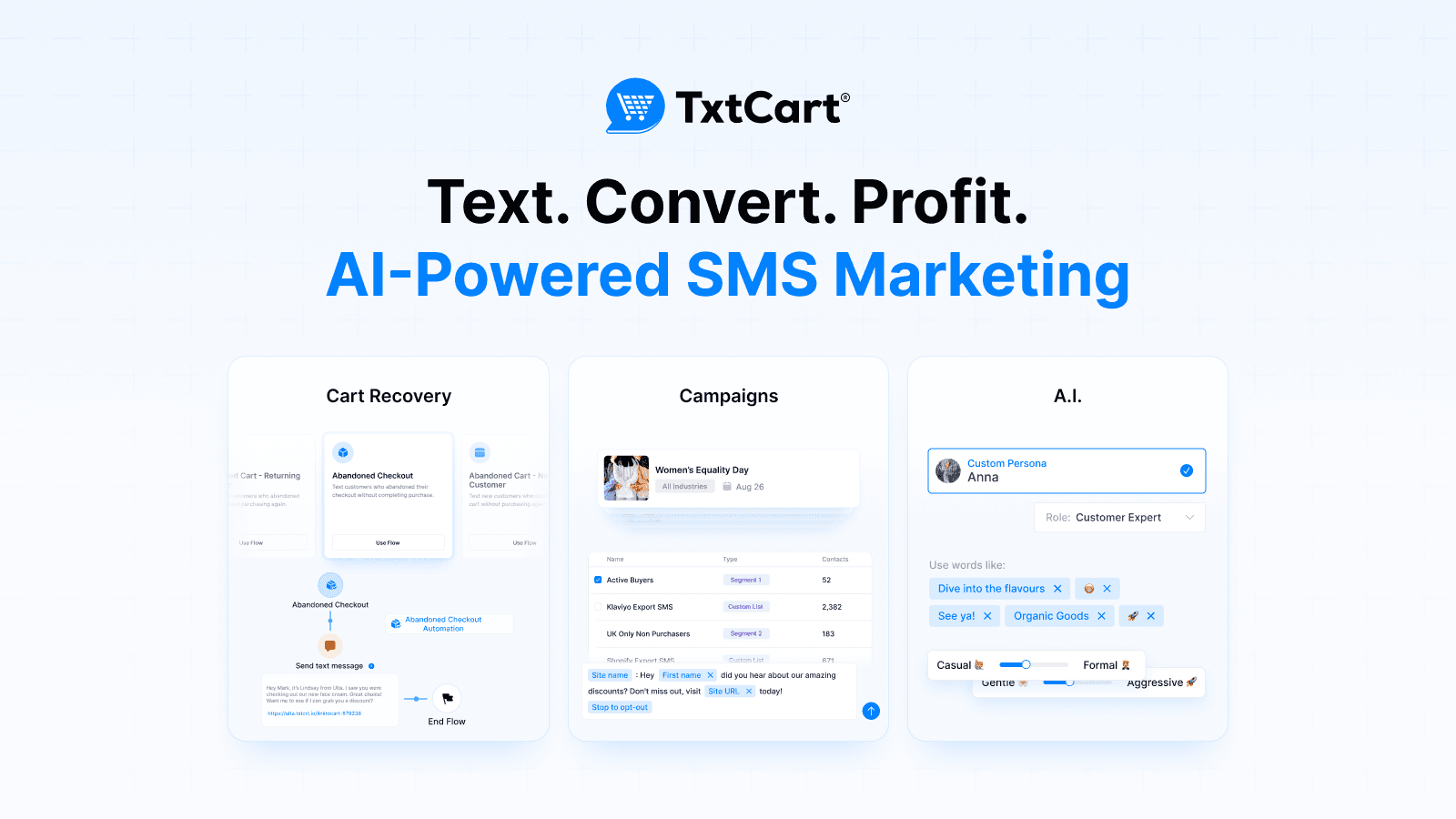 SMS, MMS, SMS Marketing, Abandoned Cart, SMS Cart Recovery