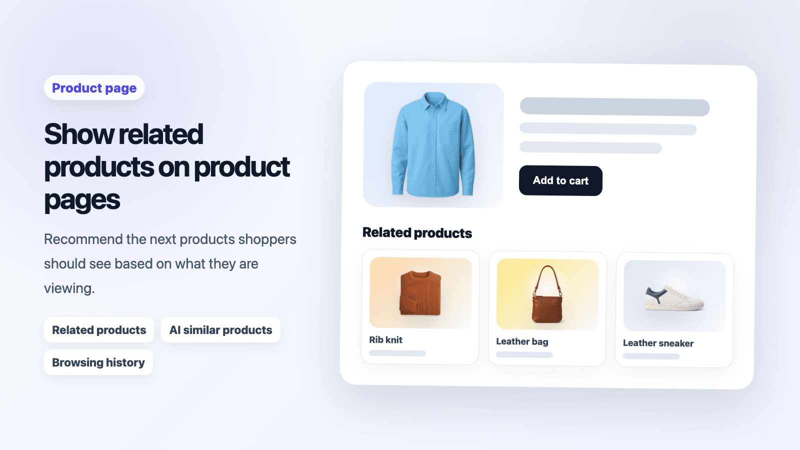 Recommendations, bundle discounts, and free-shipping bar