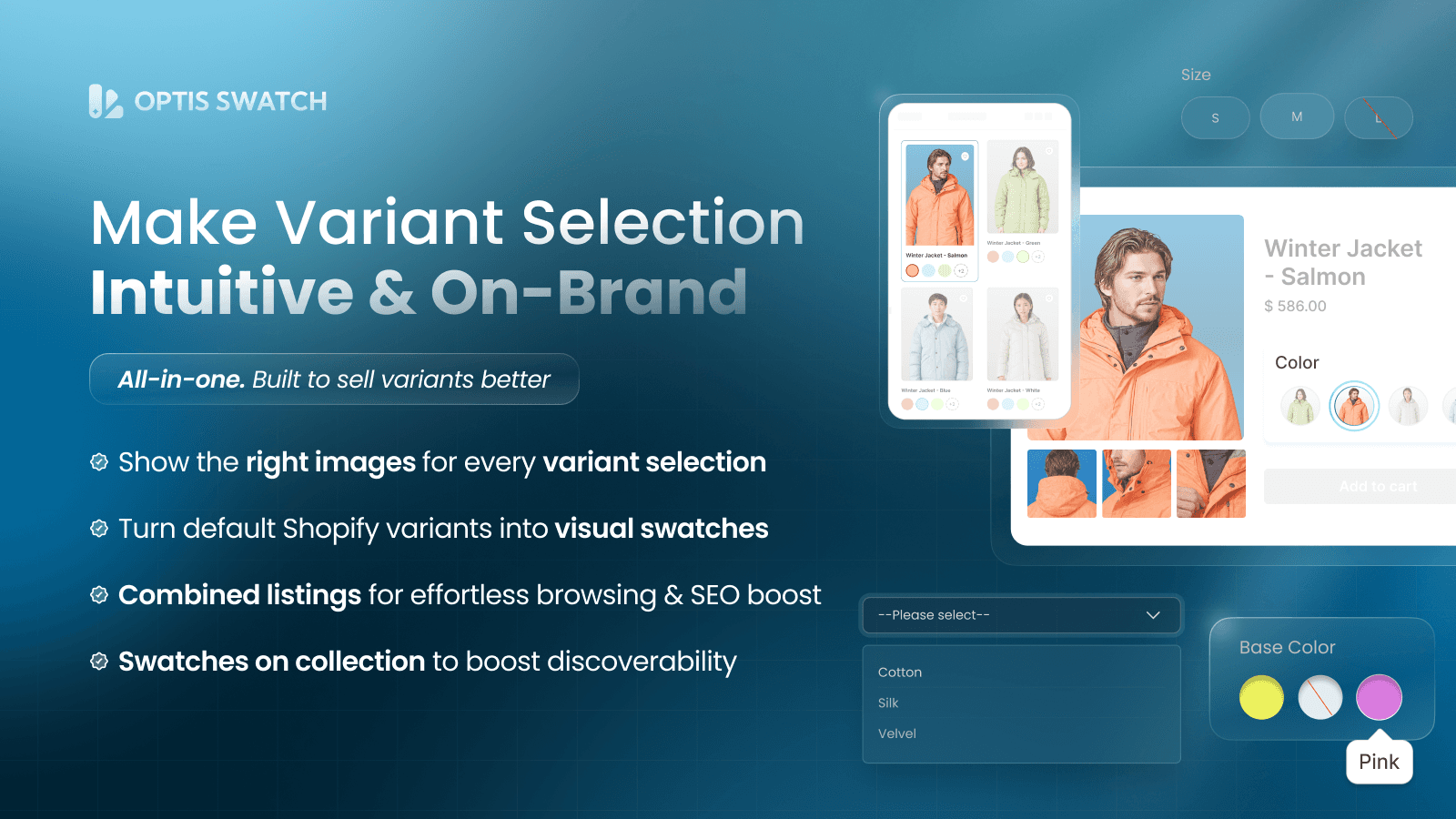Make variant selection fast, visual, on-brand