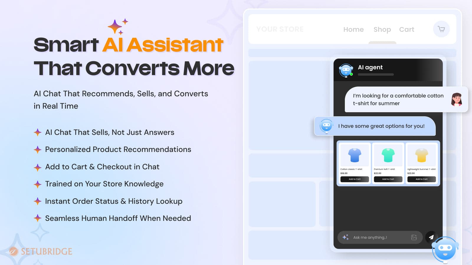 Smart AI assistant guides shoppers and boosts sales conversions