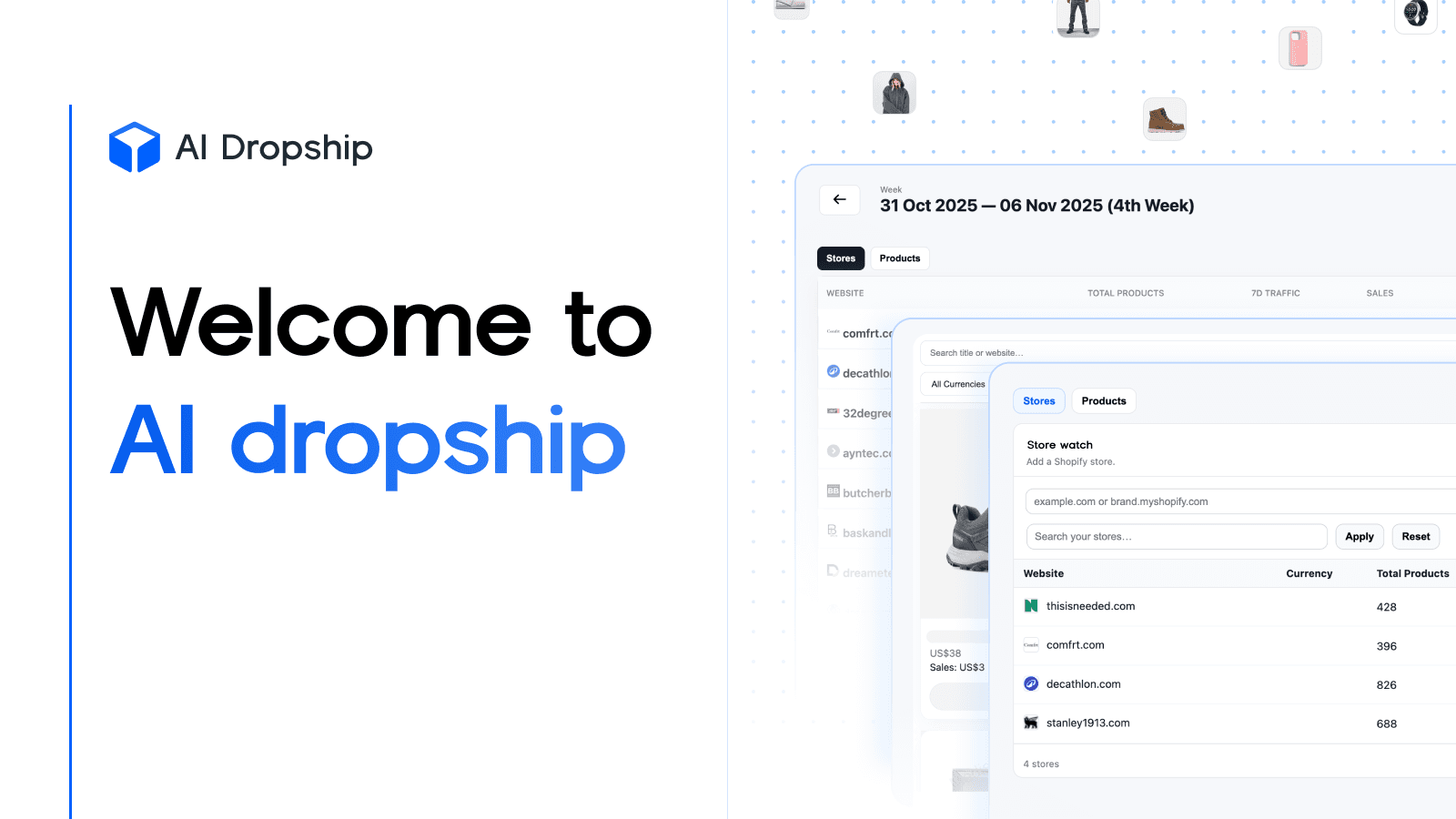 AI Dropship for dropshipping analytics, dropship products source