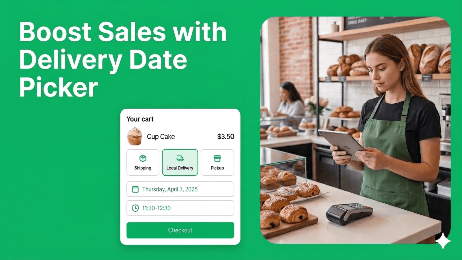 Store pickup and delivery availability and time slot selection