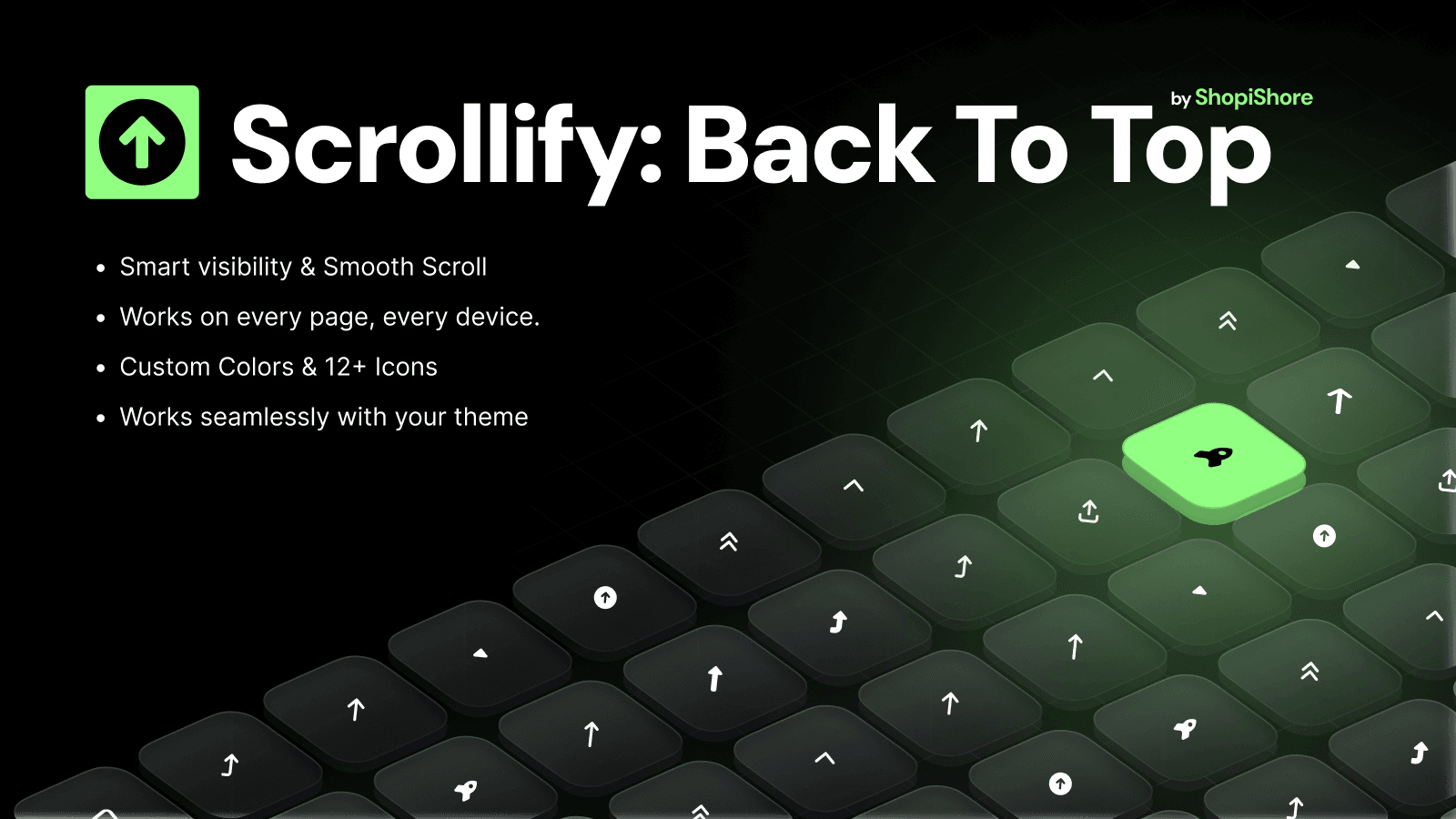 Scrollify back to top button hero banner