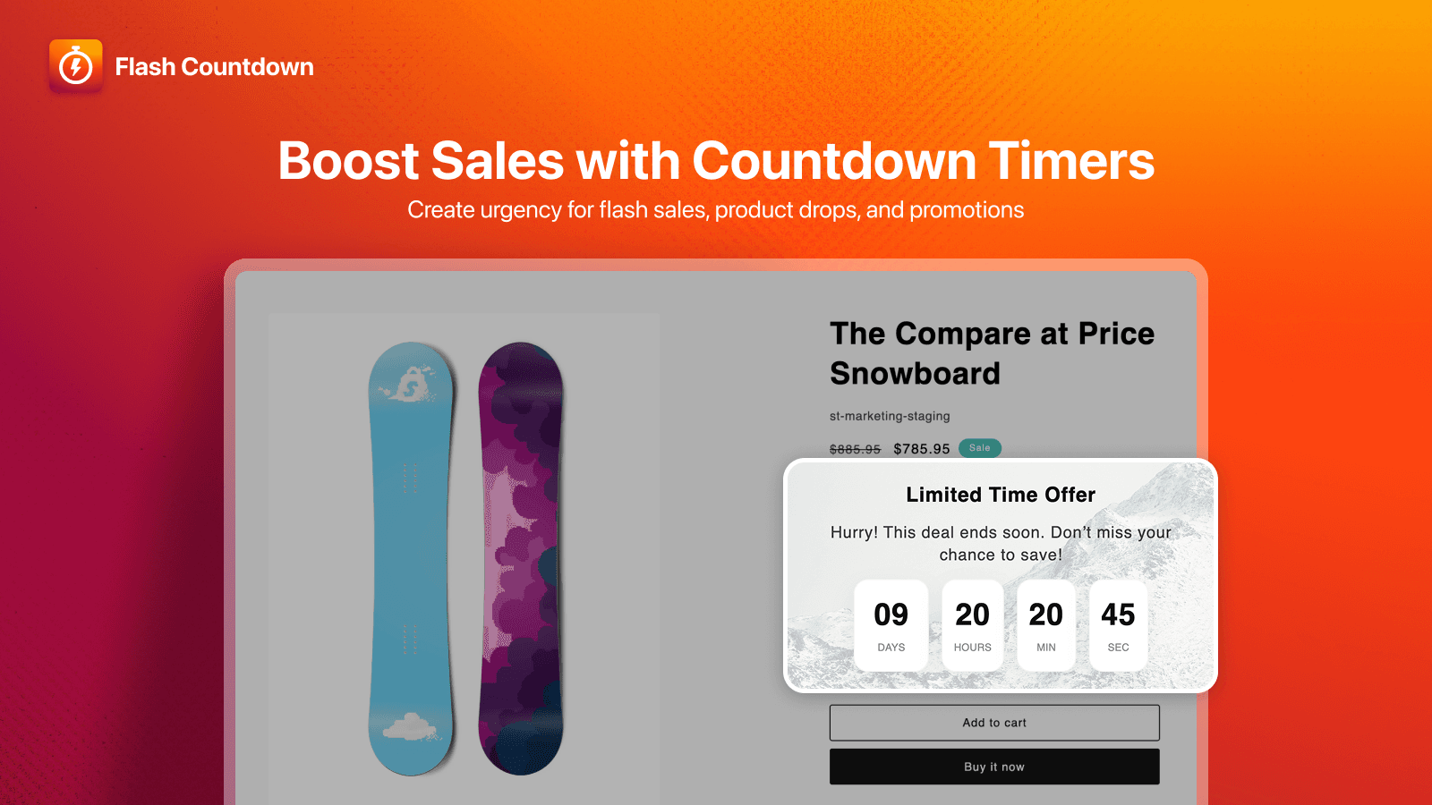 Increase sales with countdown timers on your store