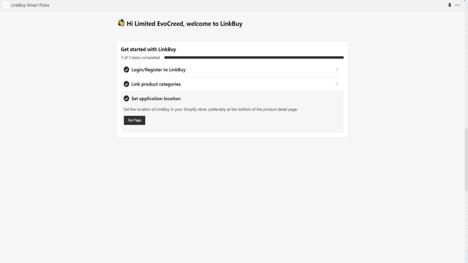 Follow the guide to log in, link products, and set up the app