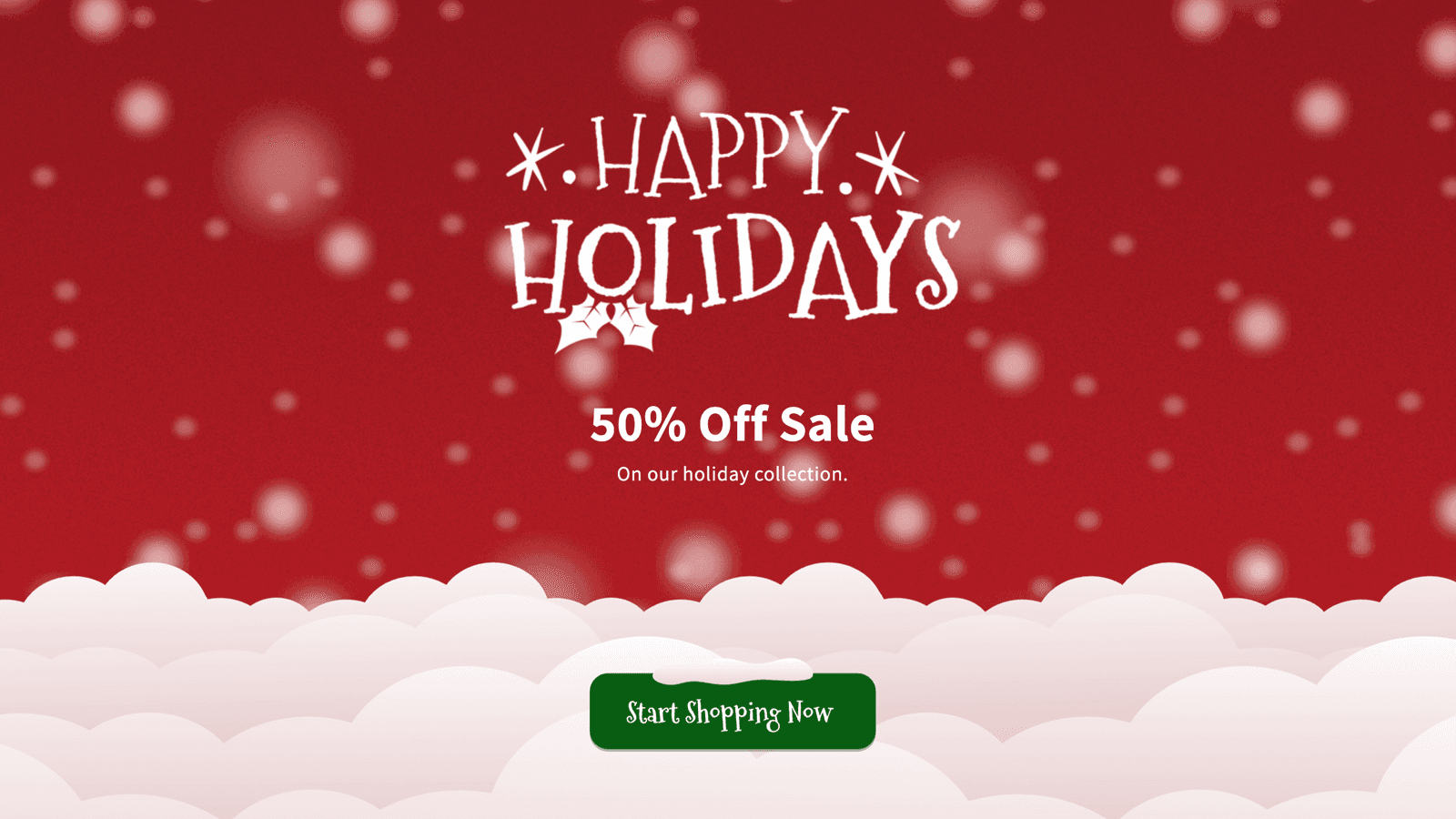 Holiday Banner Red