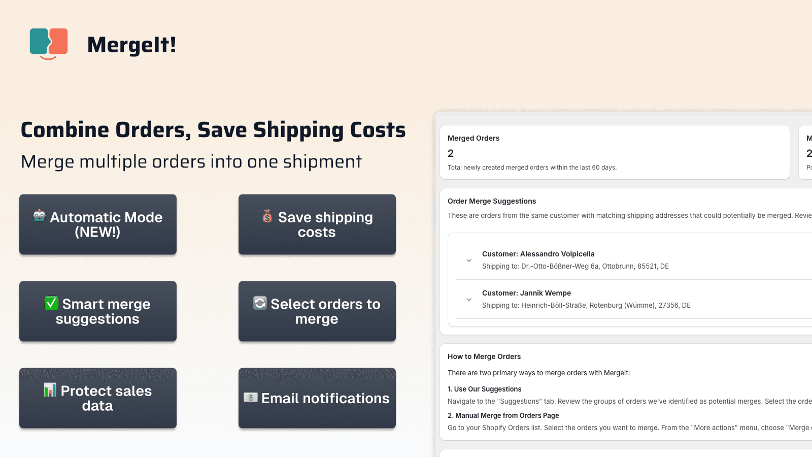 MergeIt - All Features on one page