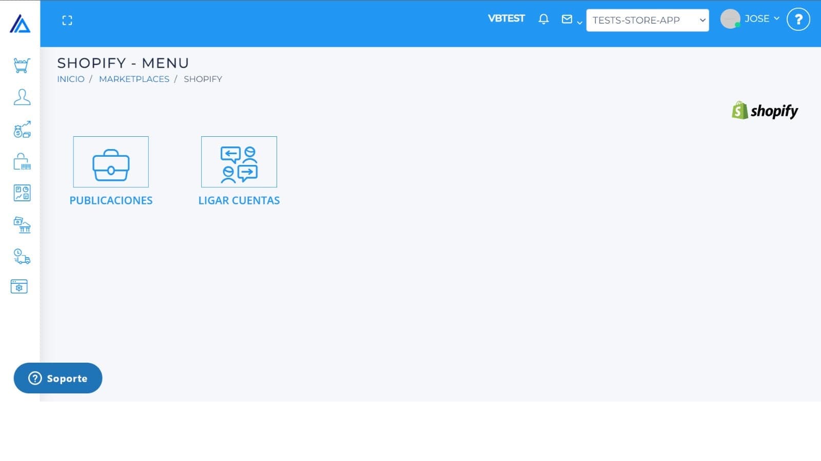 Shopify module