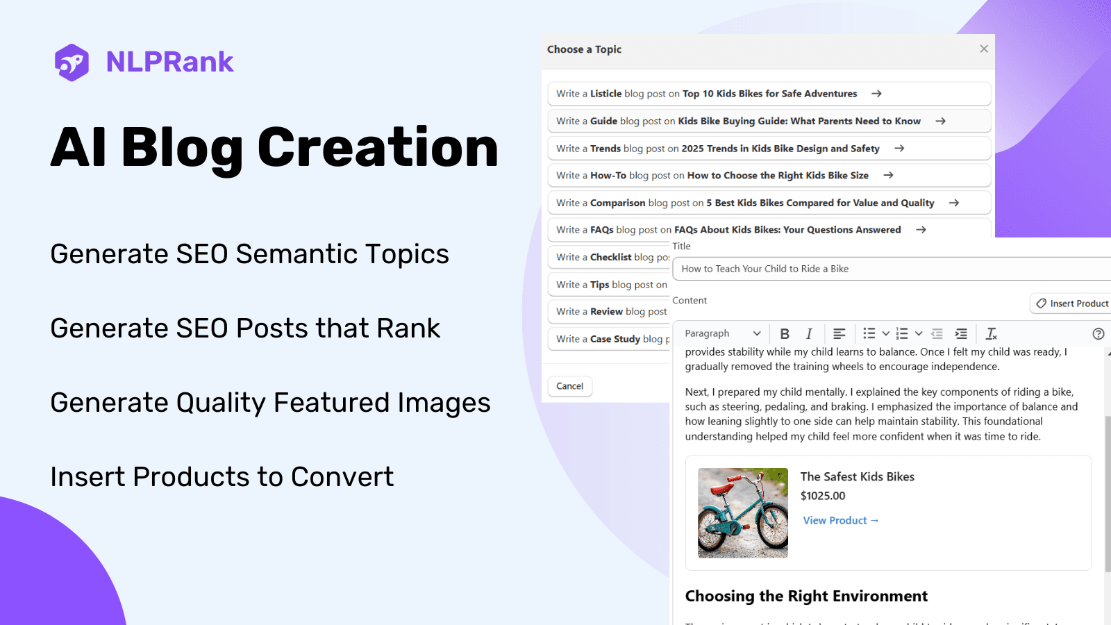 NLPRank AI SEO Blog Writer