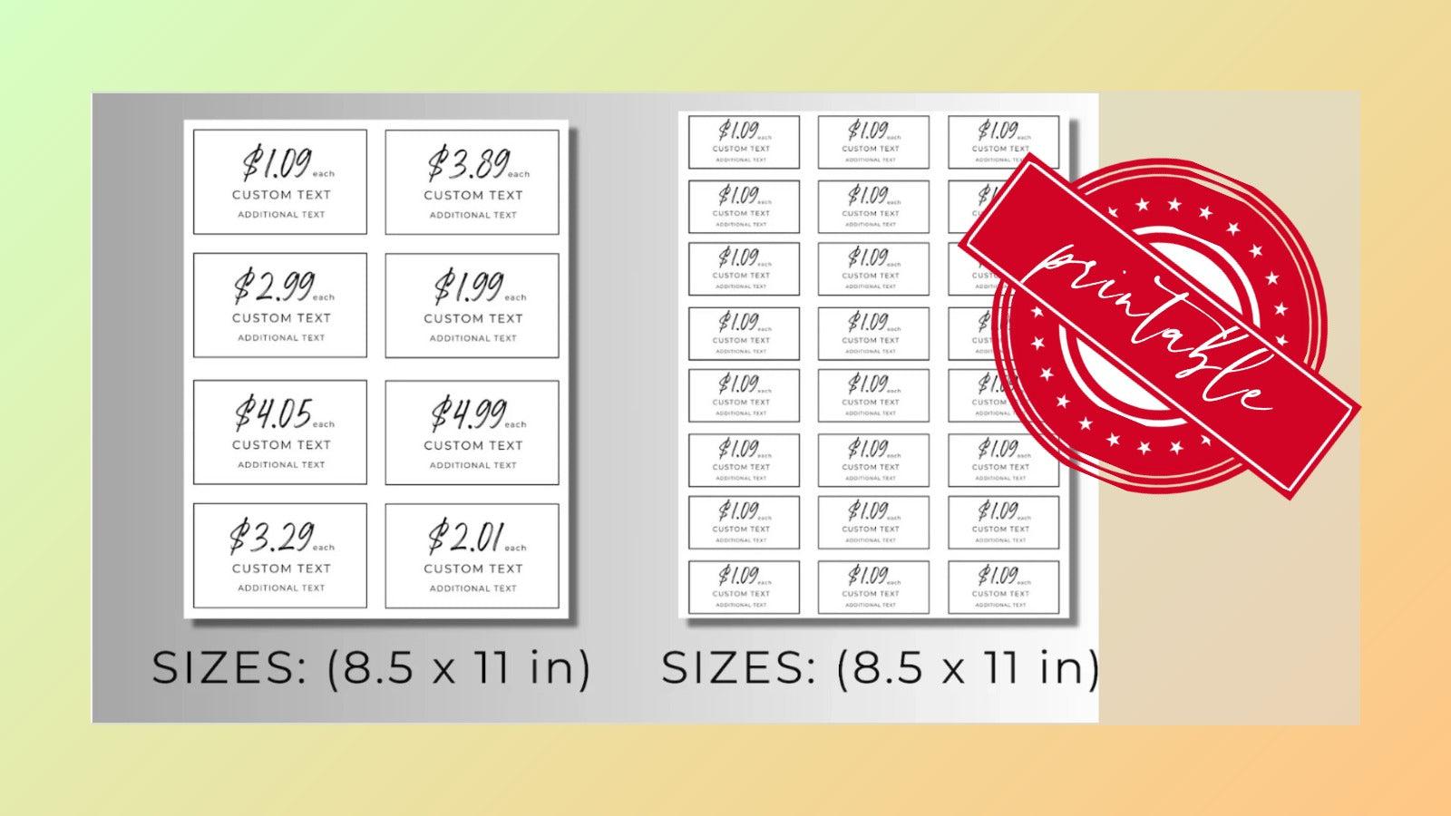 printable barcode label a4 / us letter