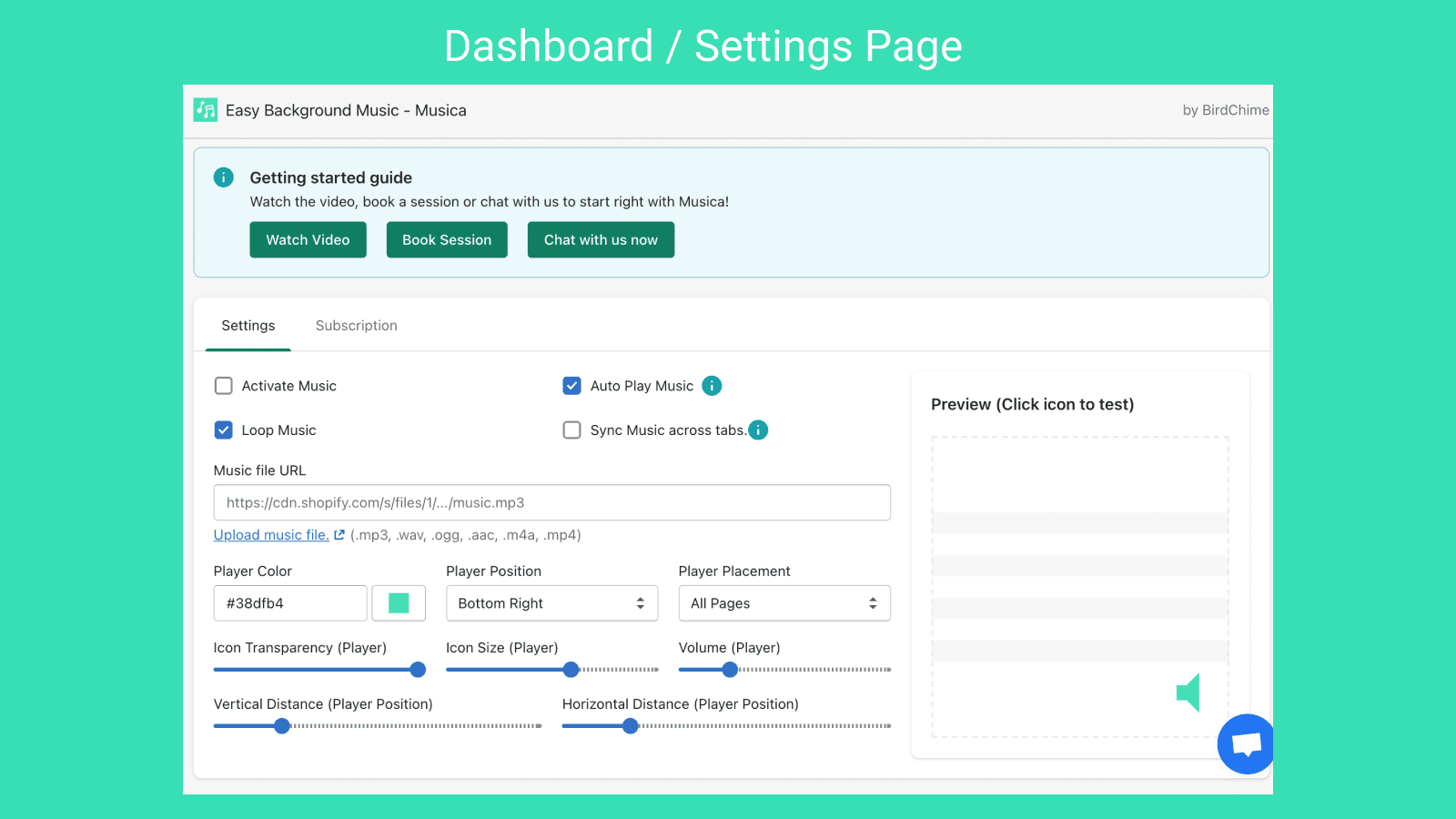 Add background music to your Shopify store