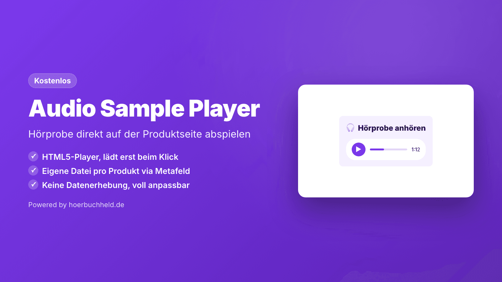 Hörprobe-Audioplayer für die Shopify-Produktseite