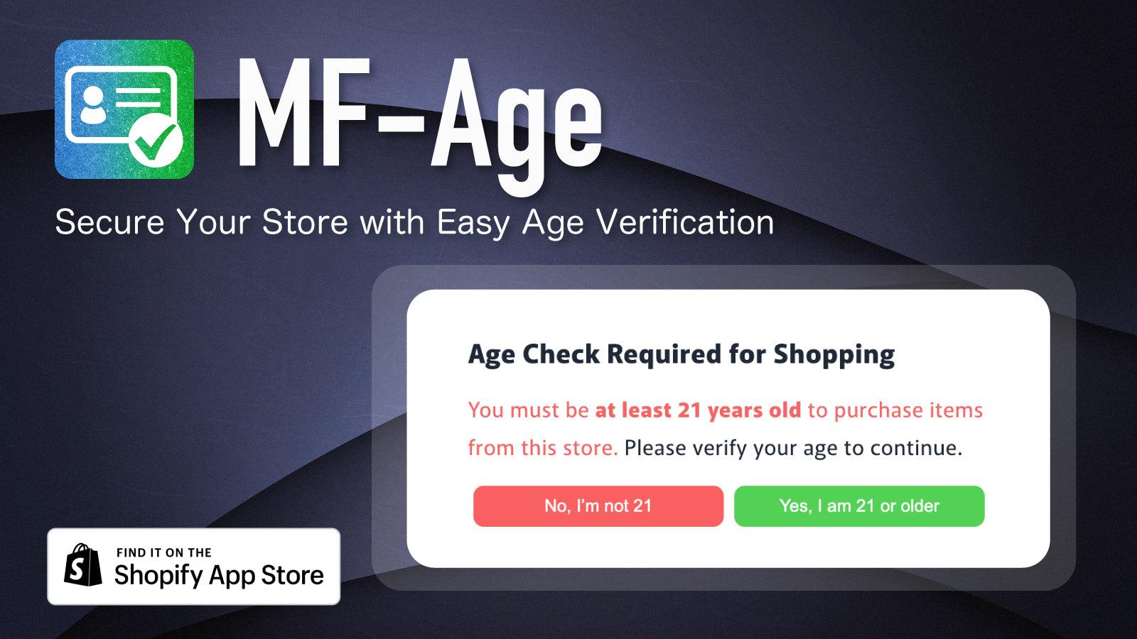 Age Verification, Age check, Age Gate, Age Validation