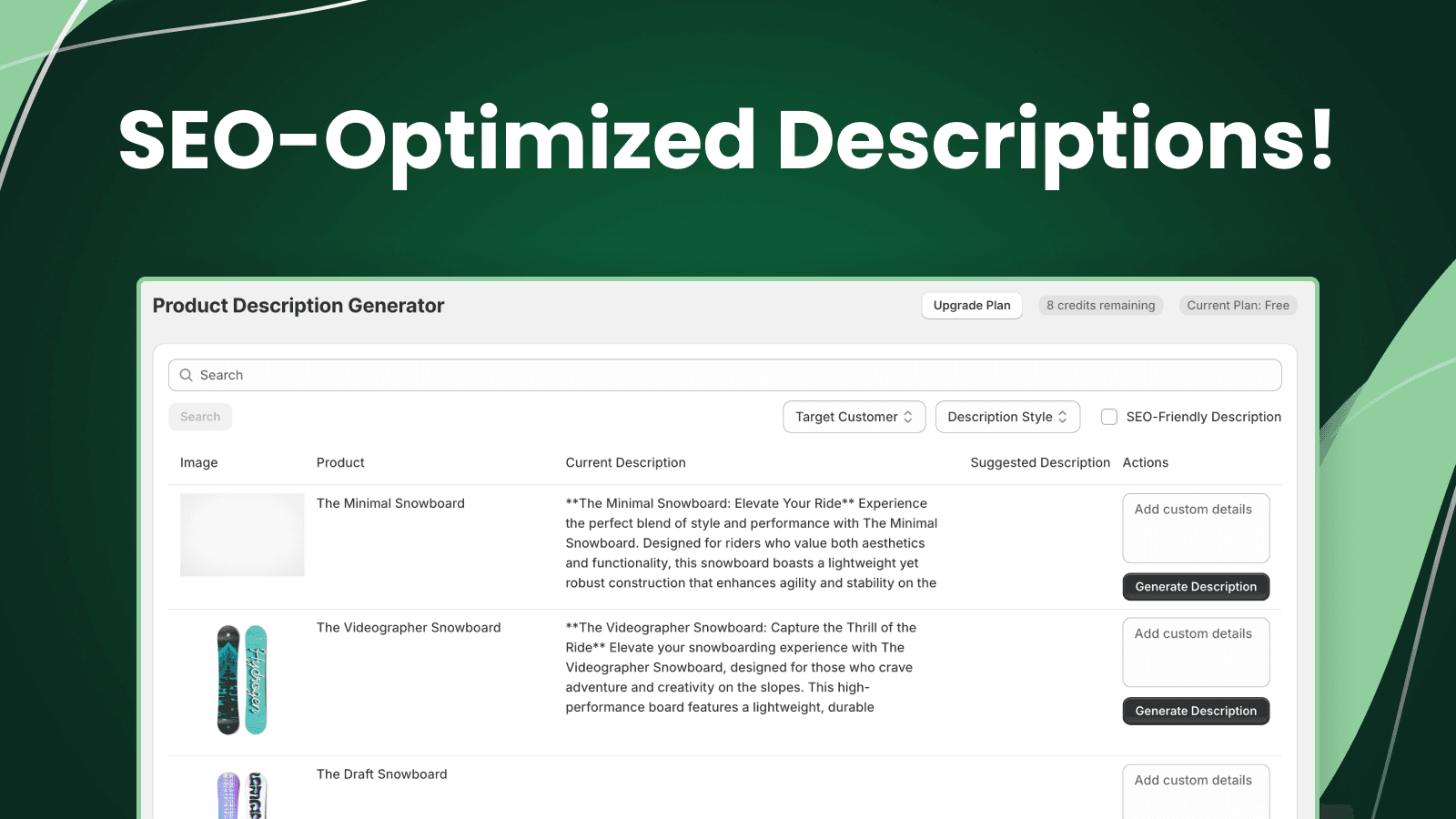 Boost Your Rankings with SEO-Optimized Descriptions