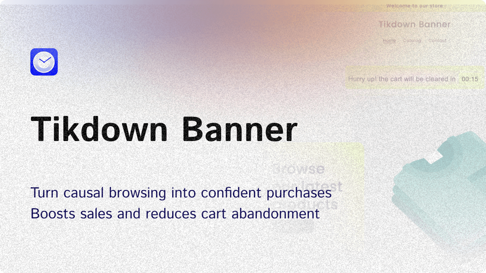 Tikdown banner boost sales