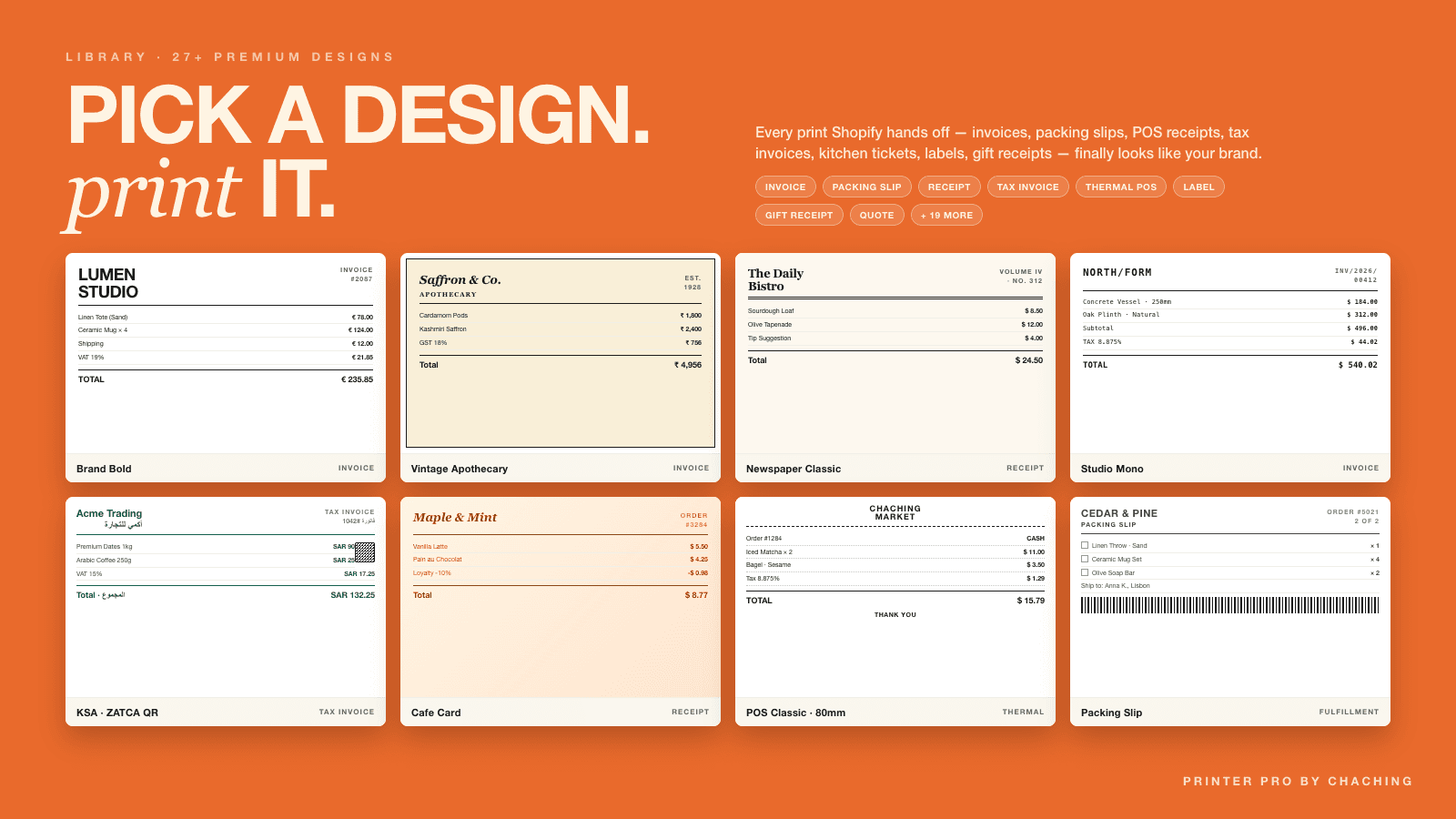 27+ premium designs, branded prints for every order document