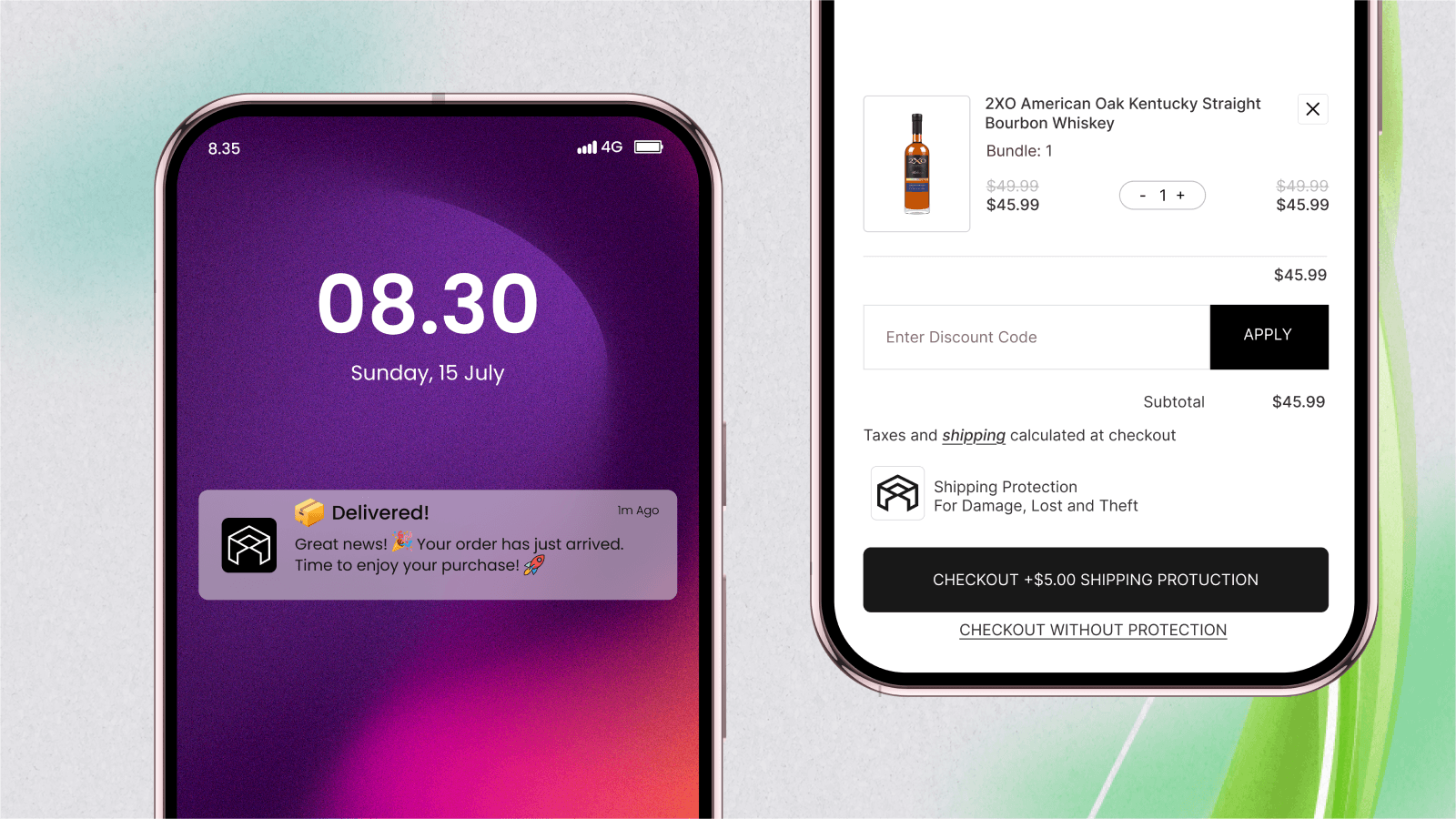 Assurify Shipping Protection app checkout showing order summary