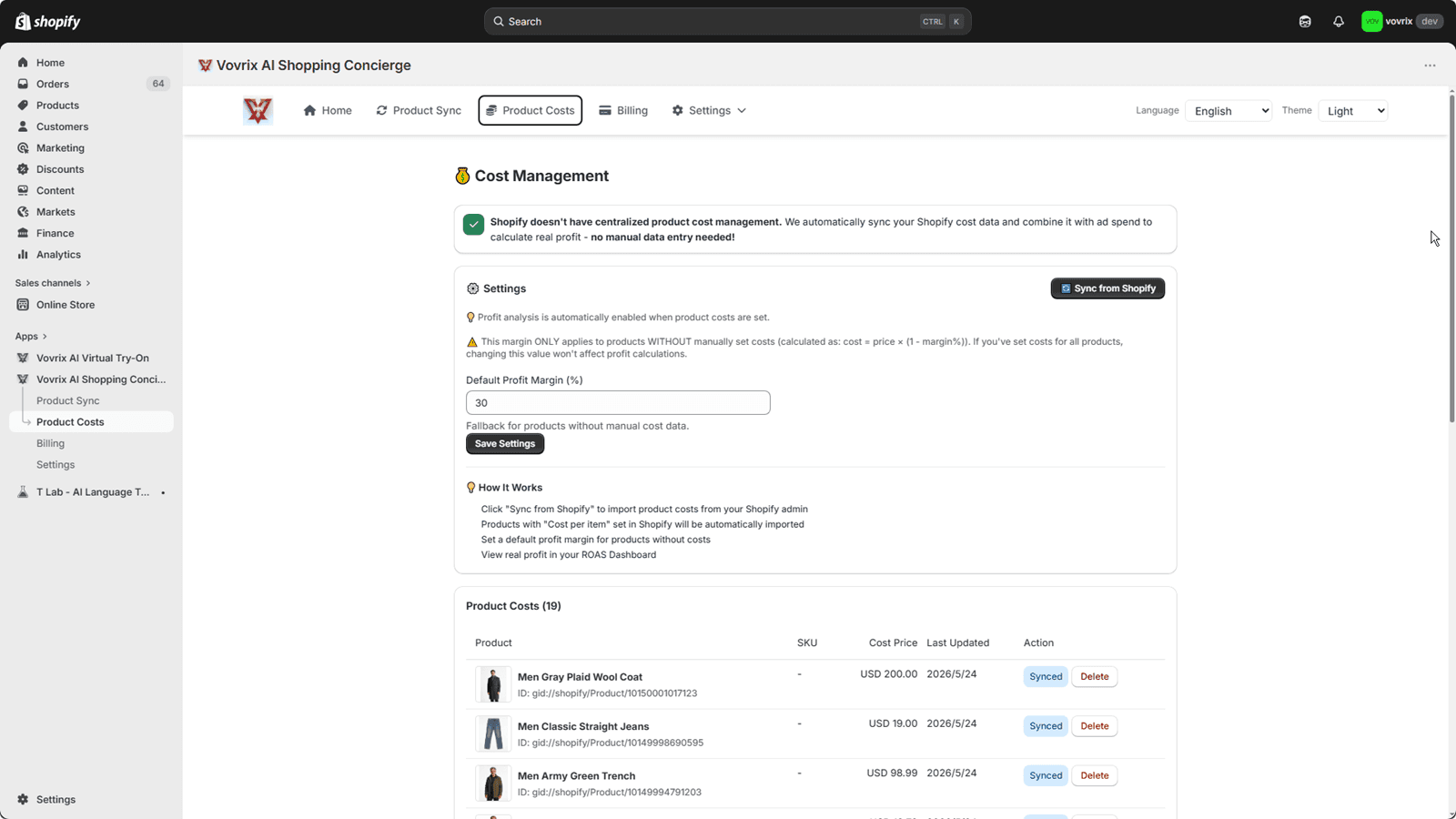 Fashion e-commerce AI chat assistant with product recommendation