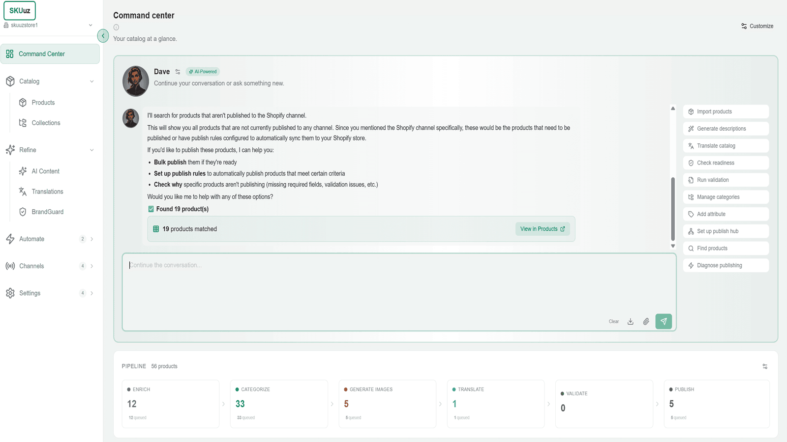 The Command Center Agent Enables Your Product Management