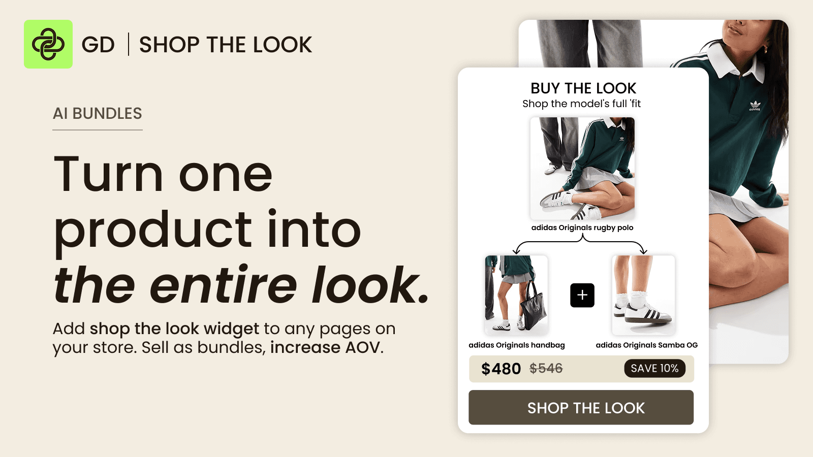 Shop the look product bundle widget