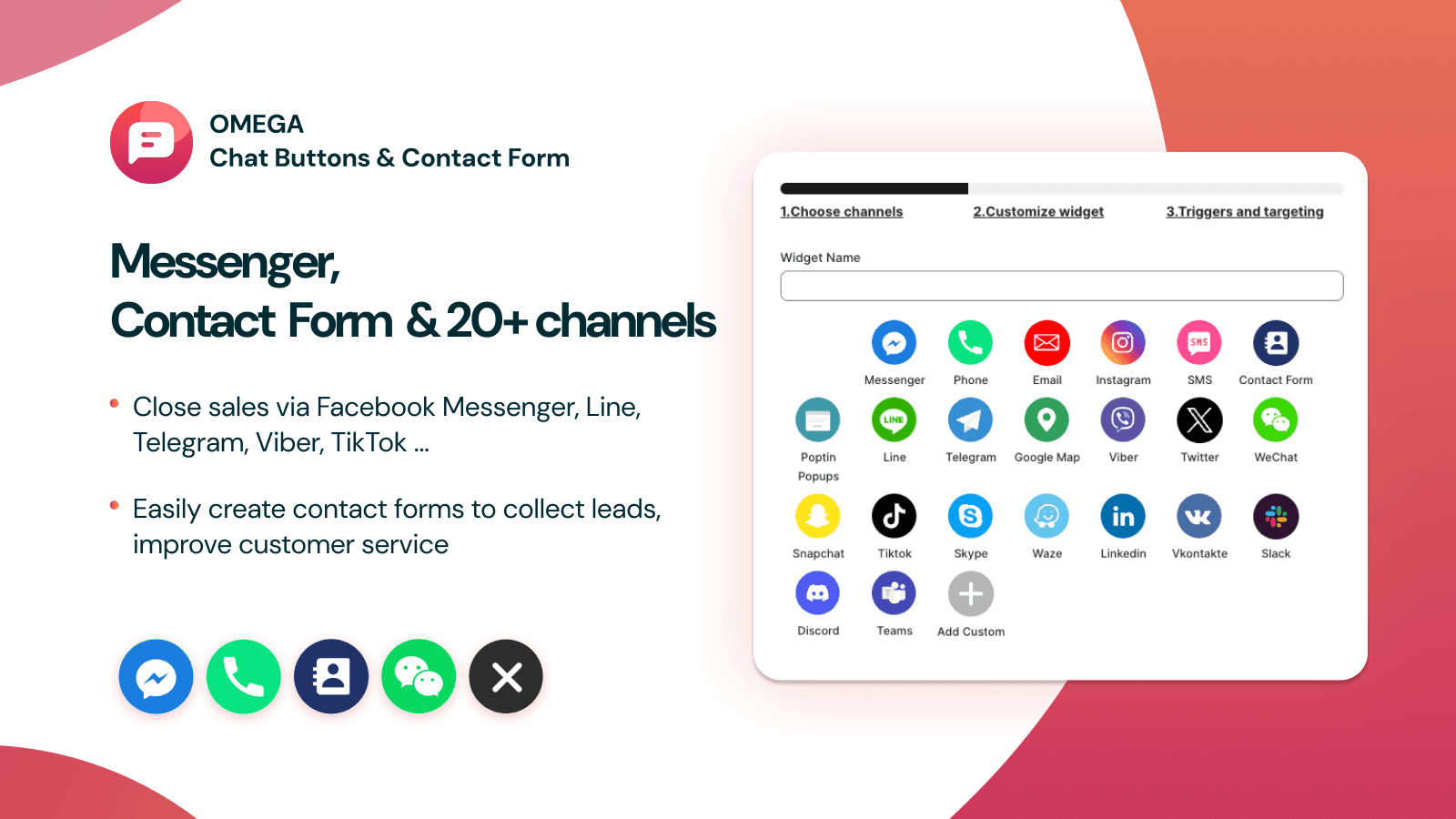 Omega Chat Buttons and Contact Form