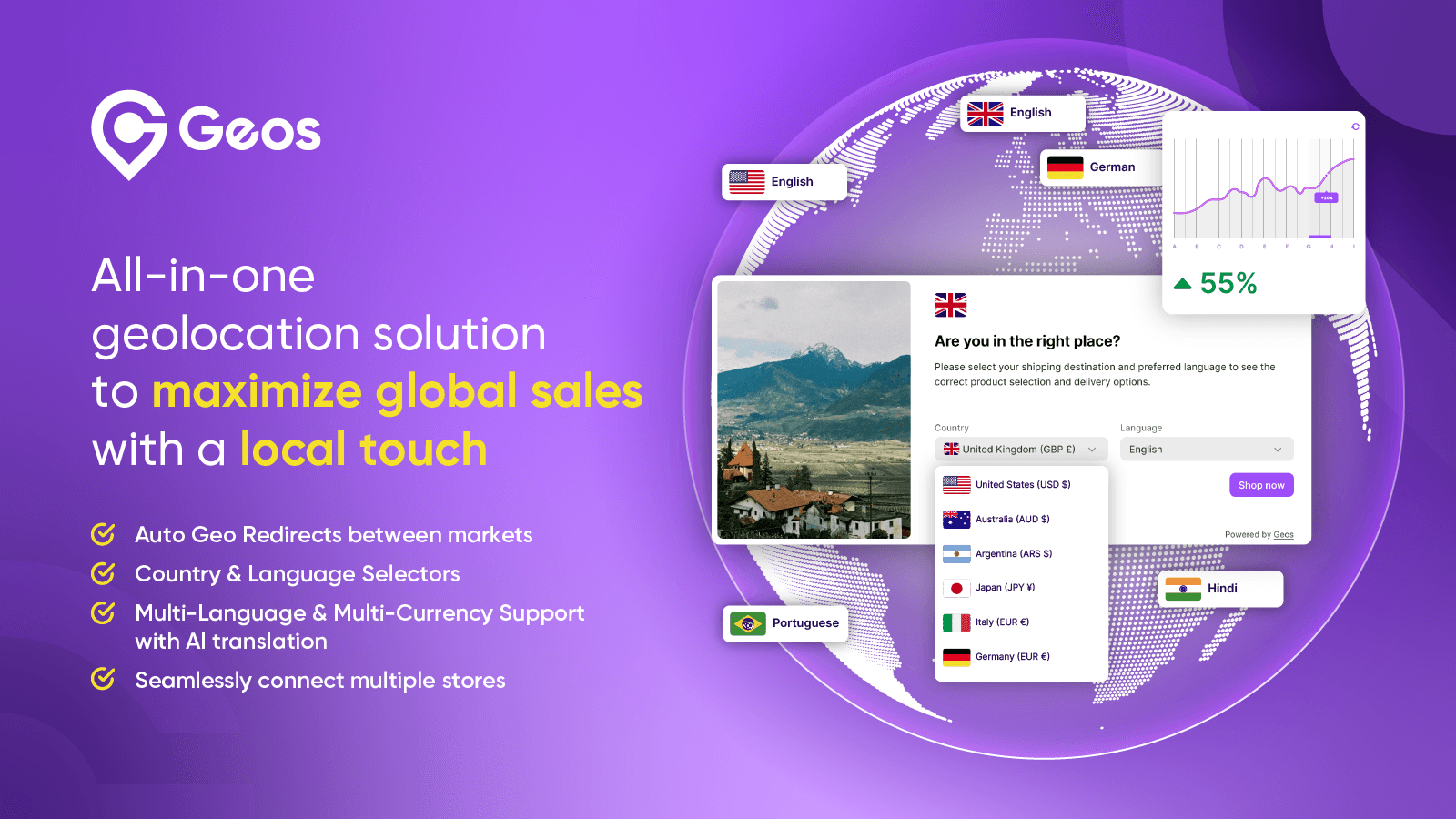 geolocation solution to maximize global sales