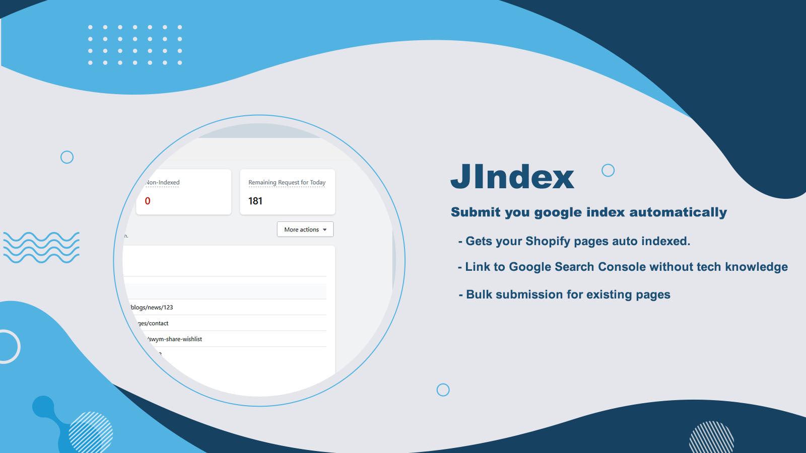 Shopify APP-Jindex: Shopify Google Auto Indexing for SEO