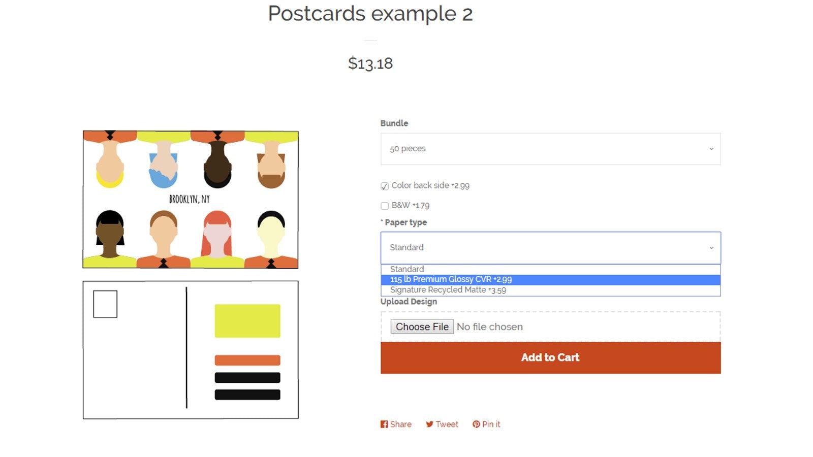 Price parameters and file uploads