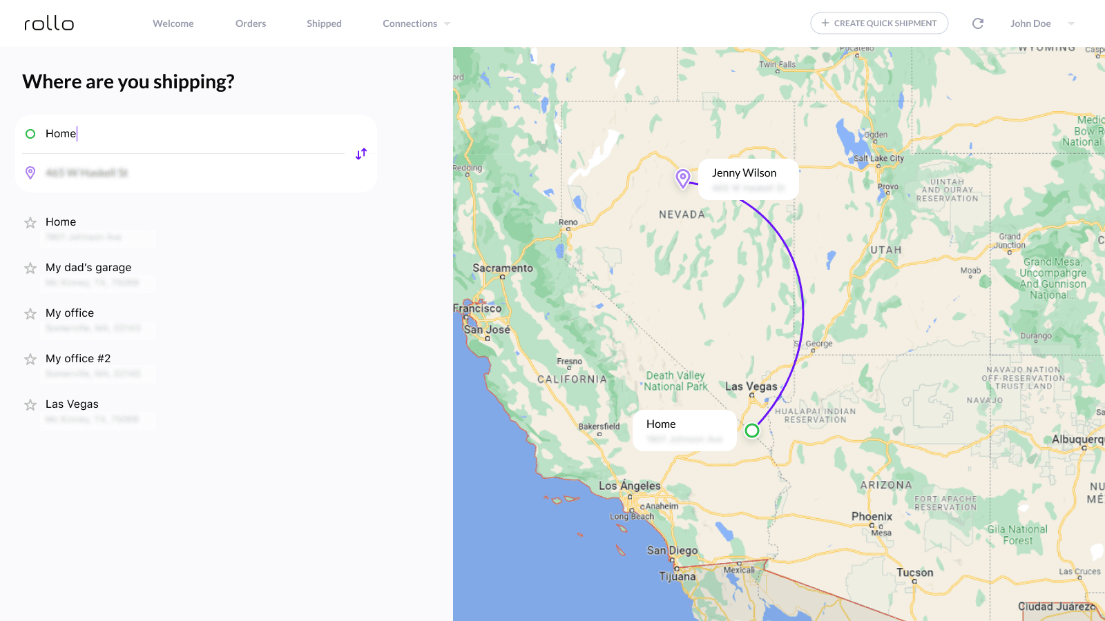 Create 'Quick Shipment'