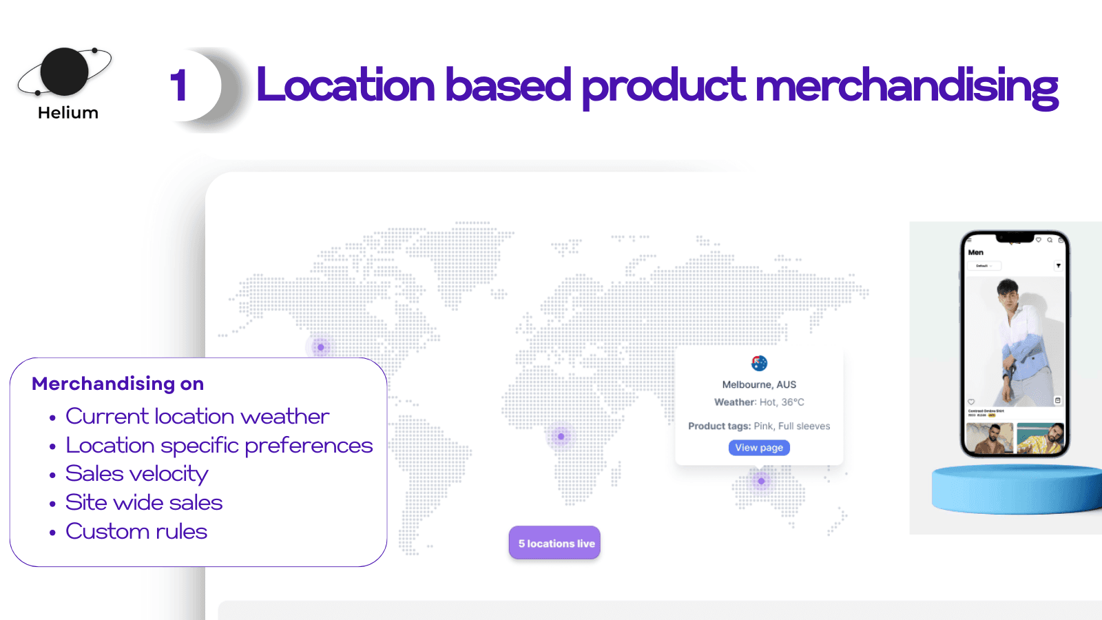 Location based product merchandising