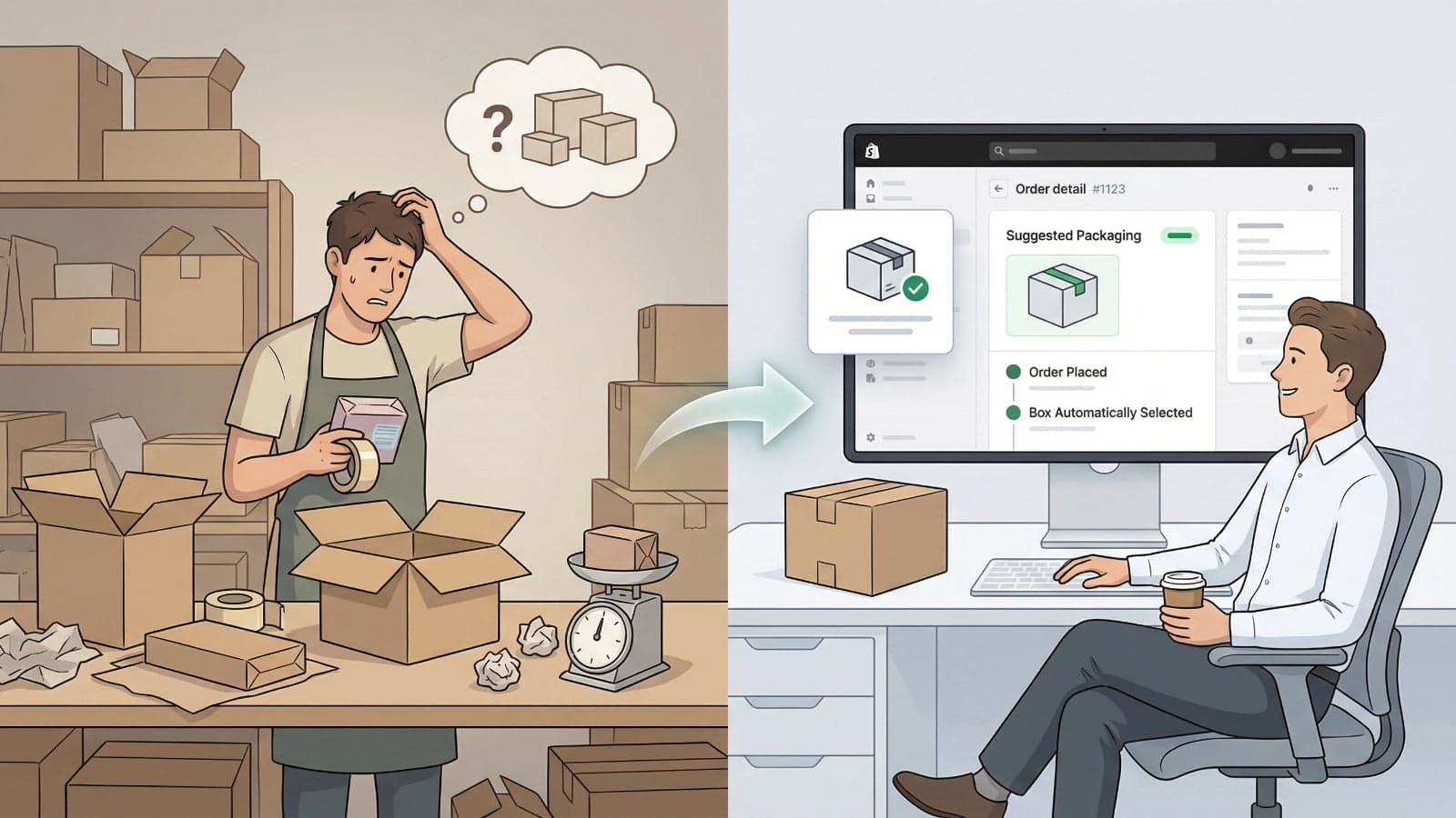 ease frustraction of packaging using boxsmart