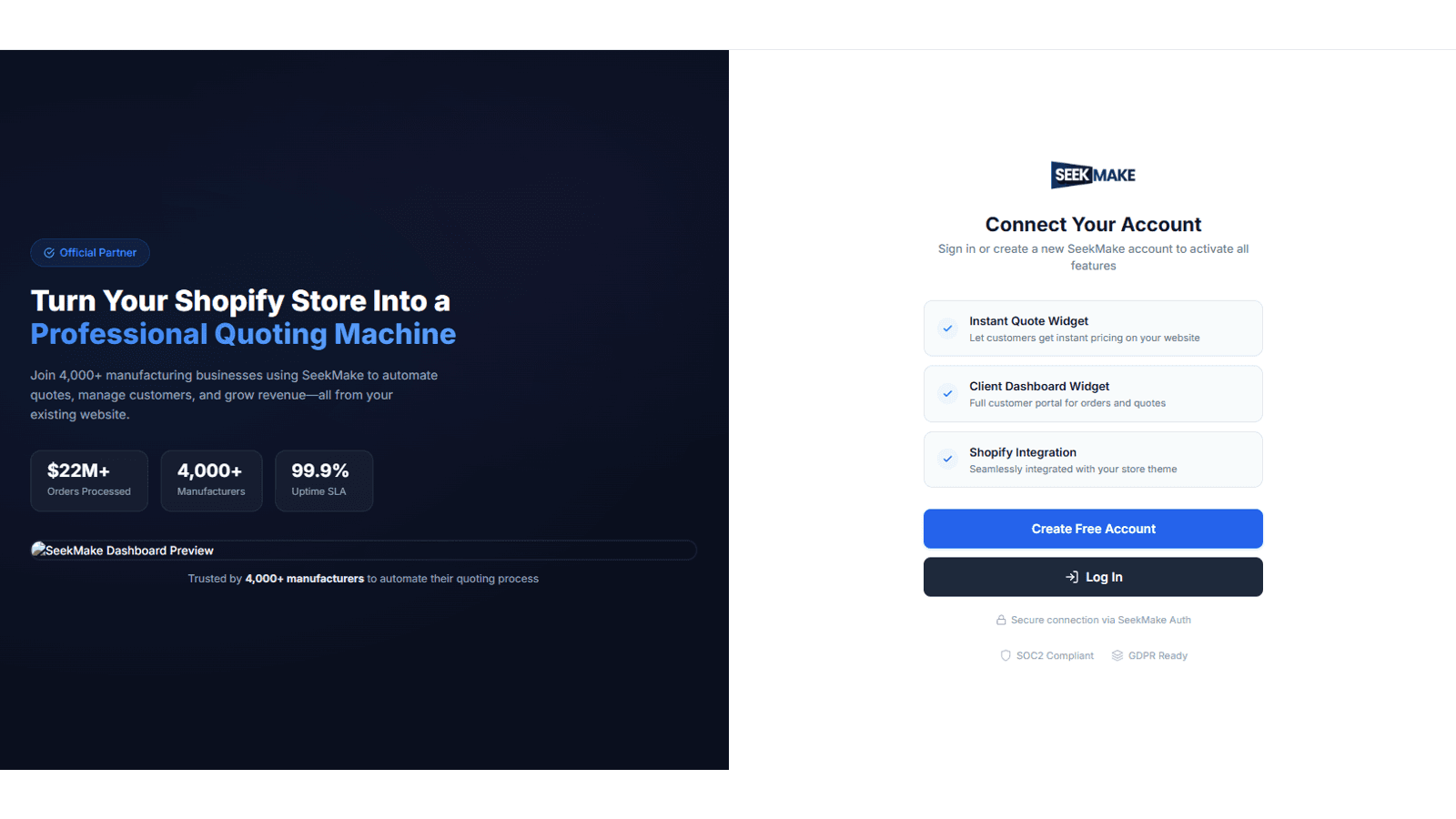 Login / SignUp Page