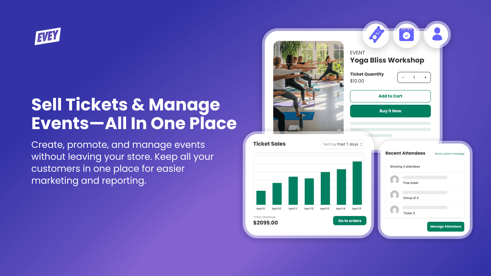 Manage your events and customers all in one place