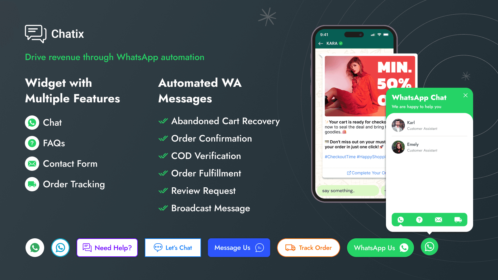 whatsapp chat and cart recovery