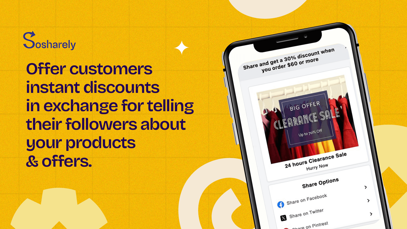 Offer customers discounts for sharing