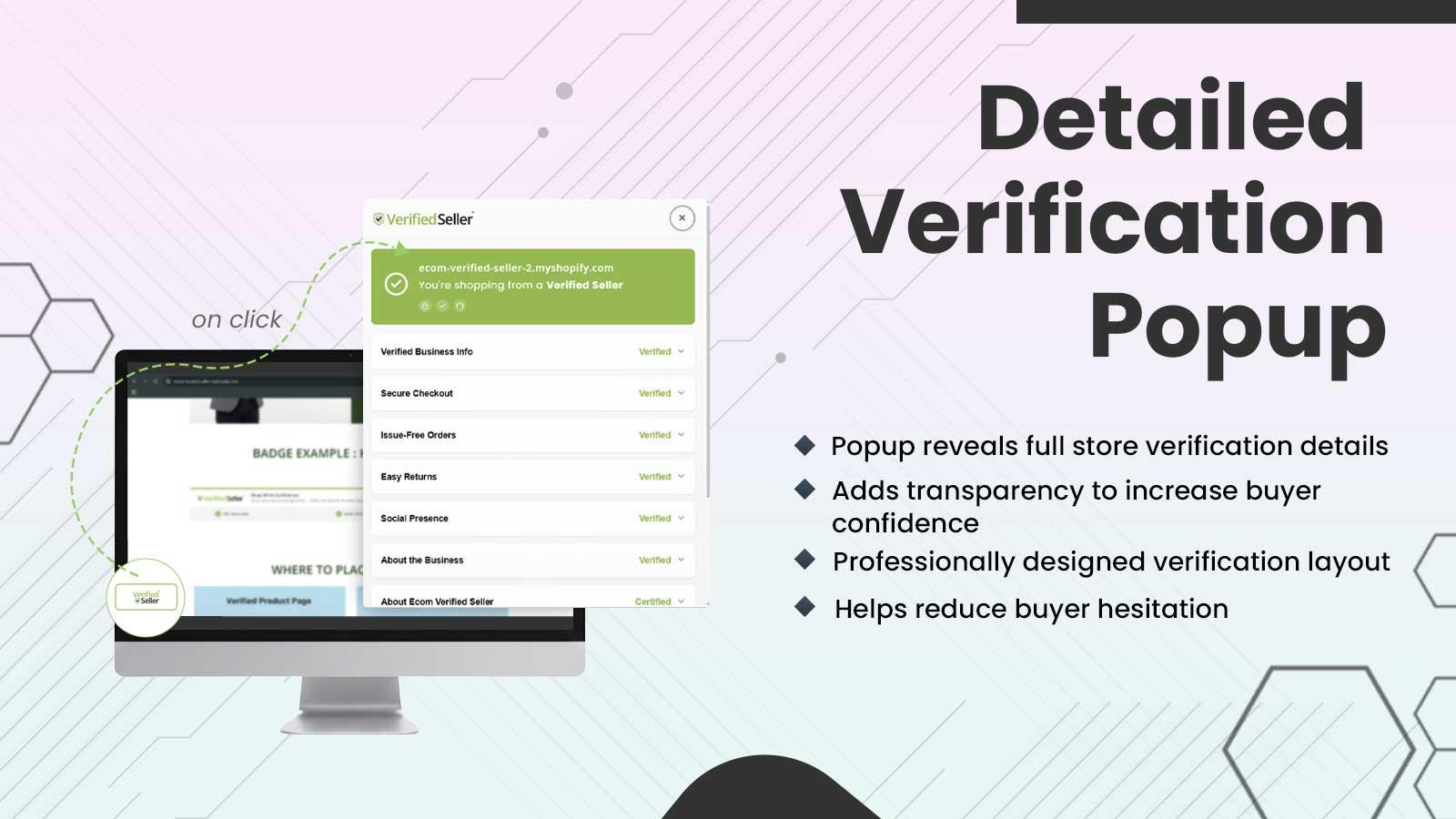 Ecom trust badge popup