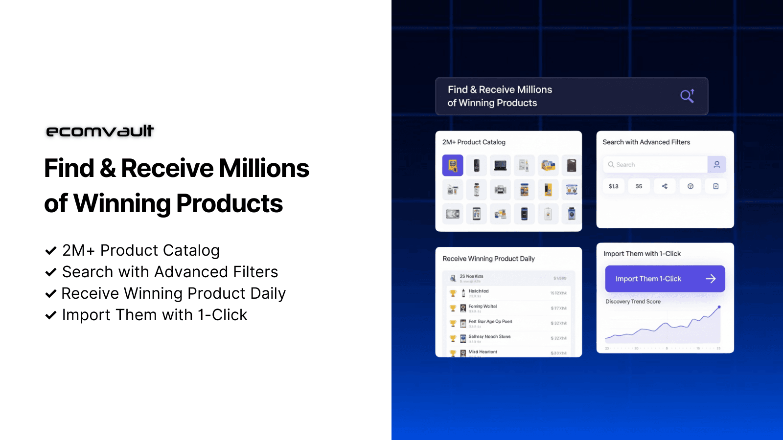 Find & Receive Millions of Winning Products