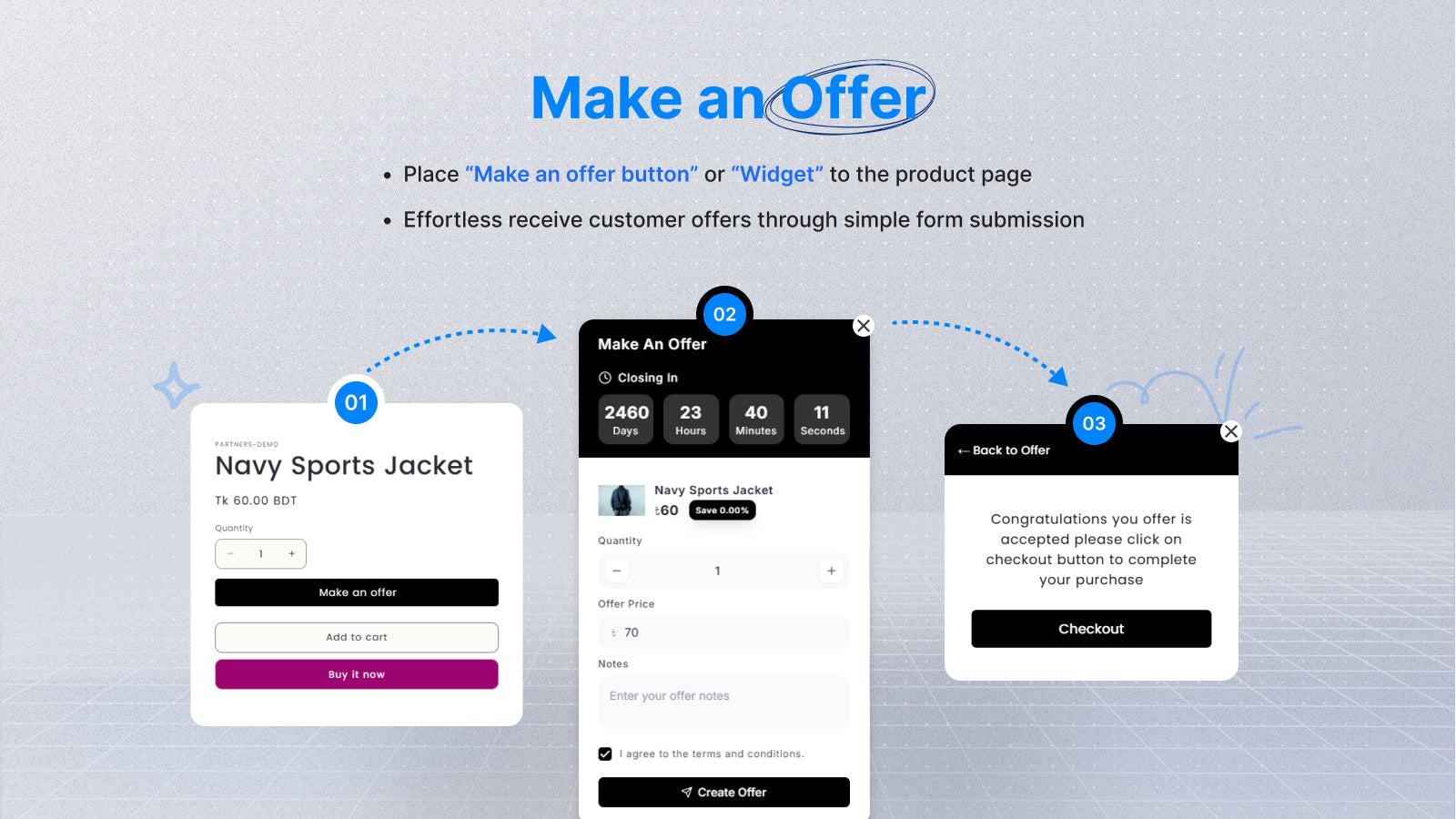 Allow customers to make an offer
