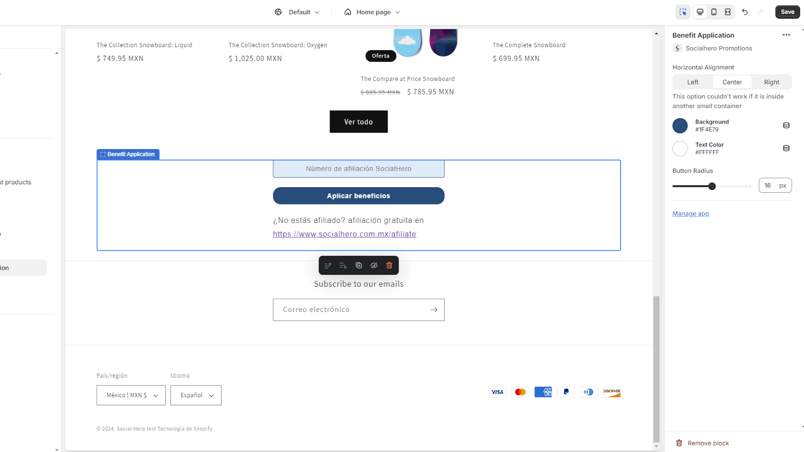 Simply install in Customizer