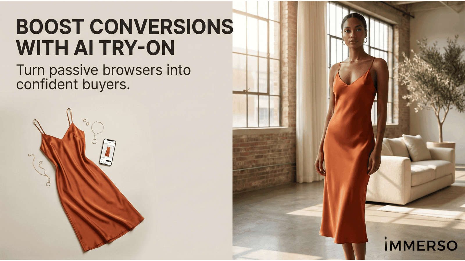 Turn browsers into buyers with AI Virtual Try-On.
