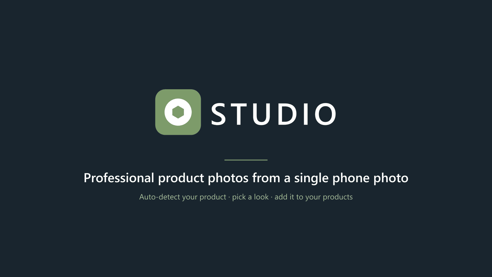 Studio - AI Professional product photos in an instant