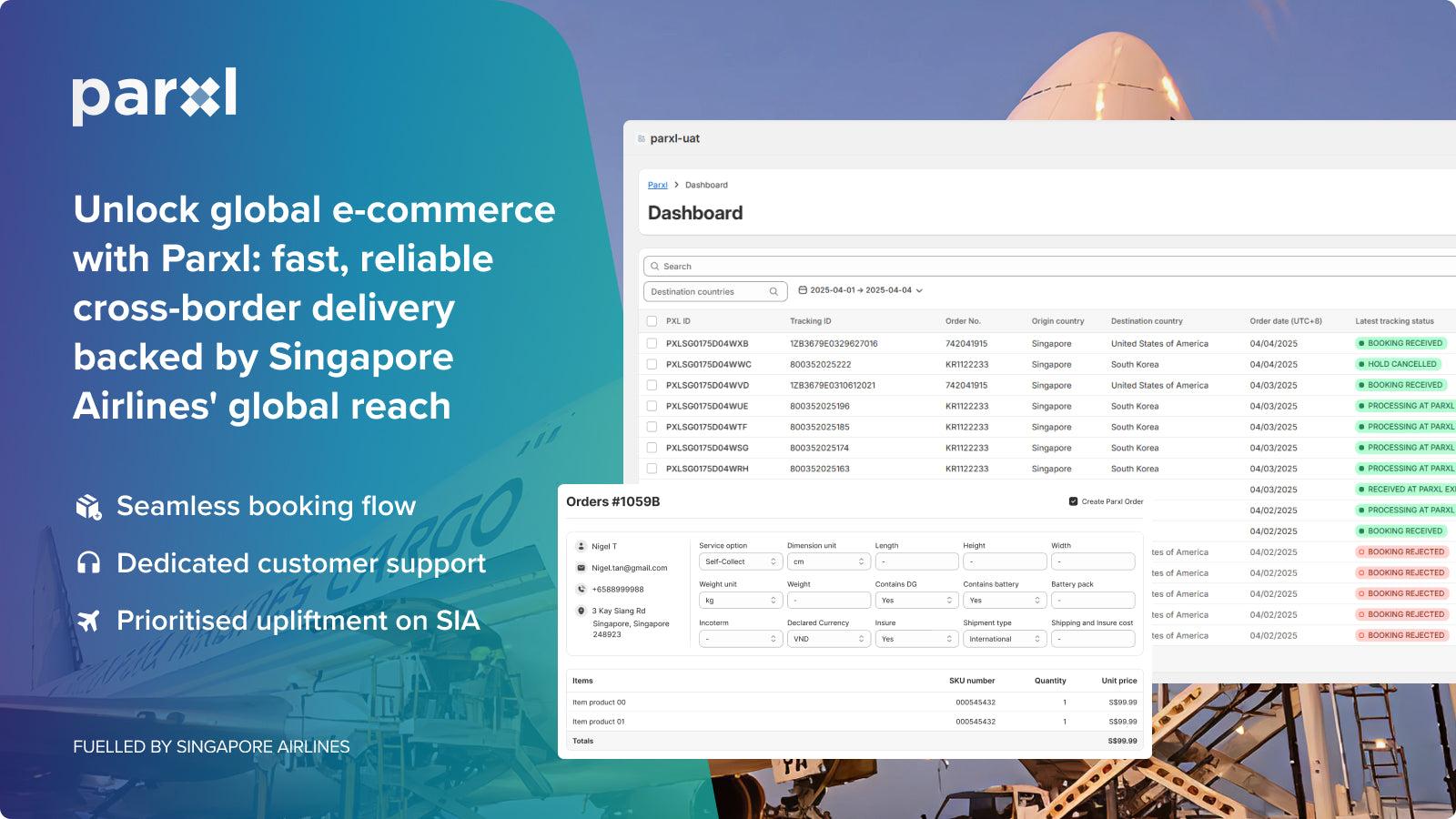 Parxl: Reliable cross-border delivery, by Singapore Airlines