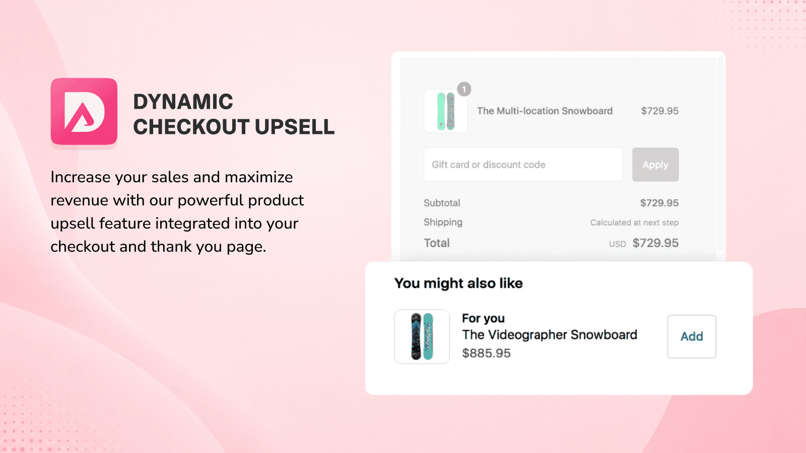 Maximise revenue with our powerful checkout and thank you upsell