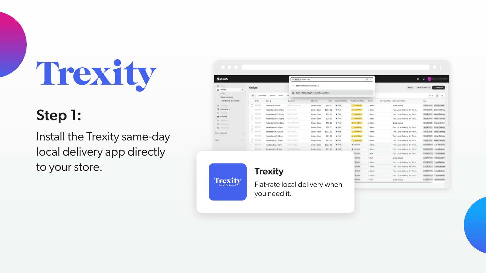 Trexity app installation