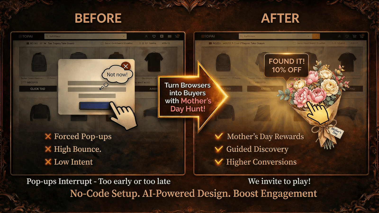 Mother's Day popup game for Shopify stores, Treasure Quest app