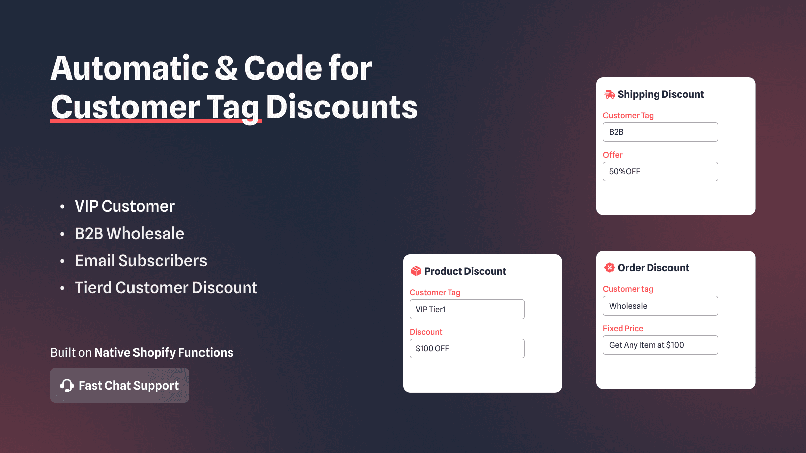 customer tag discount on shopify