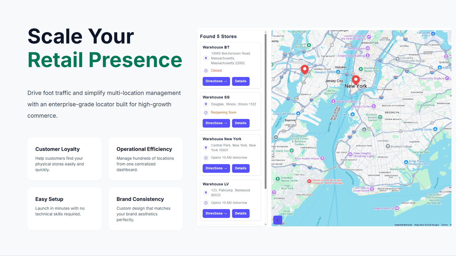 Easy Store Locator Map
