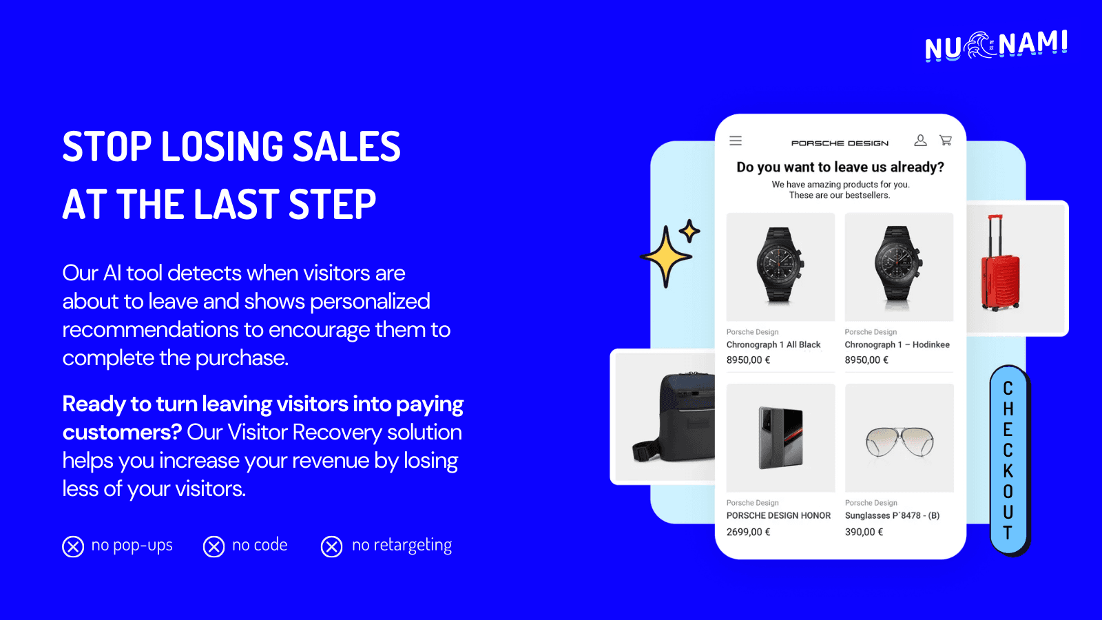 AI SOLUTION TO RE-ENGAGE VISITORS THAT ARE ABOUT TO LEAVE